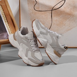 Women'S Chunky Platform Sneakers - Thick Cushioned Sole for Height & Stability, Lace-Up Closure, All-Season Everyday & Formal Shoes in Purple/Black/ - Non-Slip Rubber Outsole for Walking, Parties, Office - Casual Dad Shoes, Ladies Sneakers, Party Footwear, Trendy Footwear, Comfortable Fit, Fashionconscious Women, Stylish Footwear, Breathable Fabric, Fashion Lovers