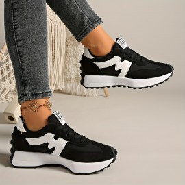 [Lightweight Lace-Up Sneakers] Women's Lightweight Lace-Up Sneakers - Low-Top Sneakers With Cushioned Rubber Sole, All-Season Urban Walking Shoes In Black/White/ Mint Green/ - Minimalist Everyday Shoes For Gym, Office, Errands - Easy-Clean Synthetic Cover-Like Upper, Ladies Sneakers, Gym Footwear, Sleek Design, Breathable Fabric, Casual Footwear, Lifestyle, Sporty Design, Durable Construction, Fitness Enthusiasts, Olive Green Sneakers For Women, Orange Sneakers For Women, Olive Green Shoes For Women, Lady's Casual