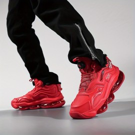 [Casual Sneakers] High-Top Sneakers, Men's Casual Lace-Up Basketball Shoes with Air Cushion | Rubber Sole, Low Top, All-Season Comfort Sneakers, Casual Basketball Shoes