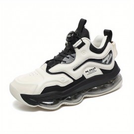 [Casual Sneakers] High-Top Sneakers, Men's Casual Lace-Up Basketball Shoes with Air Cushion | Rubber Sole, Low Top, All-Season Comfort Sneakers, Casual Basketball Shoes