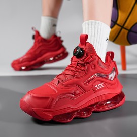 [Casual Sneakers] High-Top Sneakers, Men's Casual Lace-Up Basketball Shoes with Air Cushion | Rubber Sole, Low Top, All-Season Comfort Sneakers, Casual Basketball Shoes