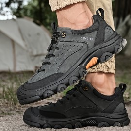 [Durable Outdoor Footwear] Men's All-Weather Italian Hiking Boots - Heavy-Duty All-Terrain Traction, Non-Slip Rubber Sole, Synthetic Short Boots for Trekking, Camping