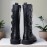 Men'S Outdoor Anti-Slip Hiking Boots, Fashionable And Versatile, with a Non-Slip Rubber Sole, Available in 11 Shoe Sizes, Suitable for All Seasons, Perfect for Male Wear, Hiking Boots, Boot With Buckle For Men, Metal Boot For Men, Goth Boot, High Boot With Side Buckle, Shoe Beside Have A Wallet Pocket, Men Boot, Men Shoe