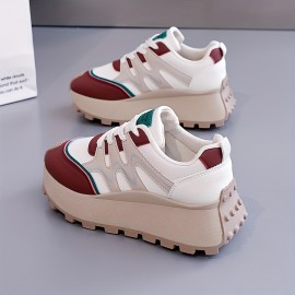 Women'S Lightweight Sneakers - All-Season Lace-Up Walking Shoes, Minimalist White & Black Accent Design, Cushioned TPU Sole for Running, Gym, Everyday - Synthetic Cover Upper Casual Shoes for Women & Teens, Gym Footwear, Sleek Shoe Design, Fabric Lined Interior, Sporty Footwear, Durable Construction, Versatile Footwear, Teen Fashion, Gym Trainers, Sporty Sneakers, Teen Wear, Casual Footwear, Lifestyle, Comfortable Footwear, Teenage Style, Trendy Footwear