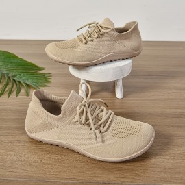 Women's Ultra-Light Barefoot Sneakers - Wide Fit, Zero Drop, Breathable Knit for Walking & Tennis | Machine Washable, Movement Style