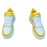 Men'S Low-Top Sneakers - Breathable Synthetic & Fabric Upper, Thick PVC Sole for Height Boost, White & Yellow Colorway, Lace-Up Casual Shoes for Casual Attire, Stylish Laceup Shoes, Modern Sneakers, Comfortable Fabric Insole