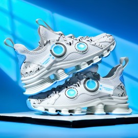 [Lightweight Sneakers] Vaan los Men's Lightweight Running Sneakers | Breathable Mesh Upper, Shock-Absorbing Blade Sole, Stylish Outdoor Sneakers for All Seasons, Casual & Sporty Design, Breathable Running Shoes | Lowtop Sneakers | Shockabsorbing Design - Red