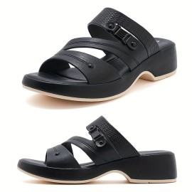 [Open-Toe Crisscross Straps] Women's Summer Sandals - Minimalist Open-Toe Ankle Strap Shoes with Cushioned Insole - Mint Green Faux Cover for Beach, Office, Casual Outfits - Non-Slip TPR Sole Everyday & Formal Footwear, Strappy Sandals, Beach Wear, Crisscross Design, Durable Comfort