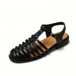 Women's Retro White Sandals with Mary Jane Strap & Ankle Strap - Low Block Heel, Arch Support, Buckle Closure, Faux Cover Upper & TPR Sole - Elegant Casual to Formal Summer Shoes for Beach, Office, Semi-Formal Events - Comfortable White Sandals with Arch Support, Sandals for Women High Quality, Elegant Flat Sandals for Women, Strap Sandals, Women Sandals for Dress, Sandal for Women