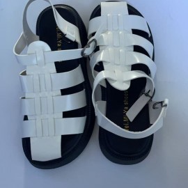 Women'S Chunky Platform Sandals - Open-Toe Summer Shoes with Adjustable Buckle Strap, Thick Cushioned Sole for All-Day Comfort, Synthetic Cover Upper & Rubber Outsole, Black Casual Beach Shoes for Casual Attire, Strappy Sandals, Comfortable Footwear, Durable Traction Footwear, Warm Weather Footwear, Minimalist Design, Breathable Material, Comfortable Heels, Fashion Lovers, Black Sandal For Women Elegant, Black Sandal For Women Heel, Women Black Sandal, Women Sandal, White Sandal
